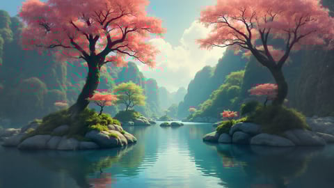 A Tranquil Japanese Garden in Summer Desktop Preview