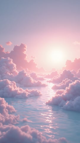 Aesthetic Scenery with Cherry Blossoms and Mountains Mobile Preview