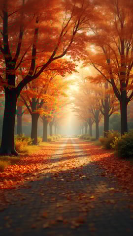 Autumn Forest with Colorful Foliage Mobile Preview