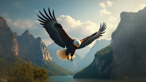 Bald Eagle Soaring in the Sky Desktop Preview