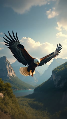 Bald Eagle Soaring in the Sky Mobile Preview