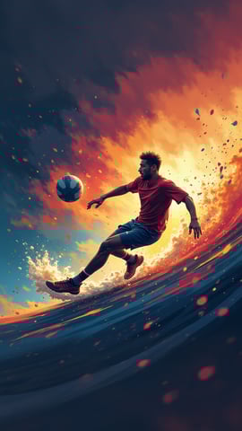 Colorful Soccer Painting Mobile Preview