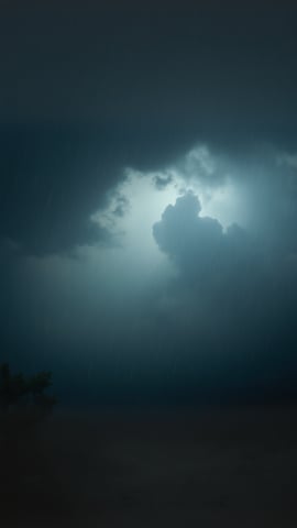 Downpour Over New York City Skyline Mobile Preview