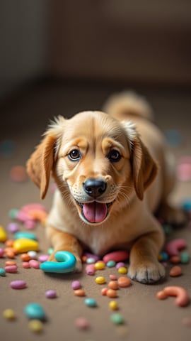 Happy Golden Retriever Wallpaper Mobile Preview