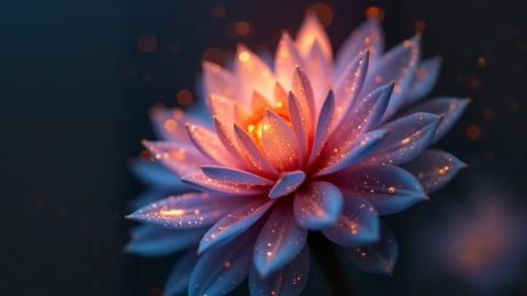 Light Refracting Through a Clear Ice Crystal Flower Desktop Preview