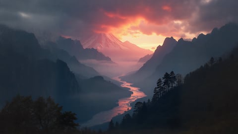 Majestic Mount Fuji Landscape Desktop Preview