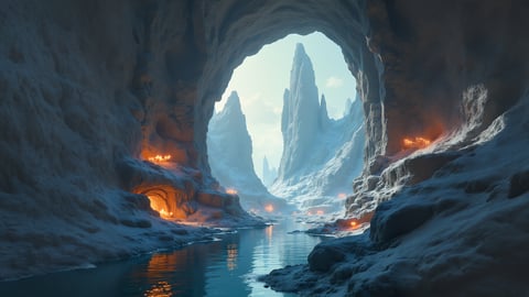 Sleek White Cavern Desktop Preview