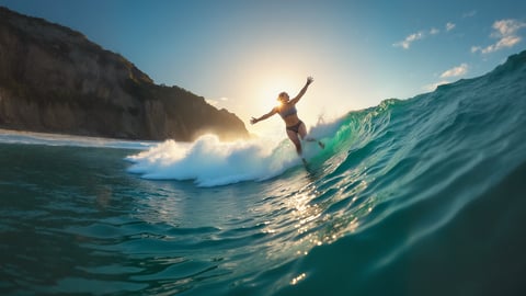 Surfer Girl in Hawaii Desktop Preview