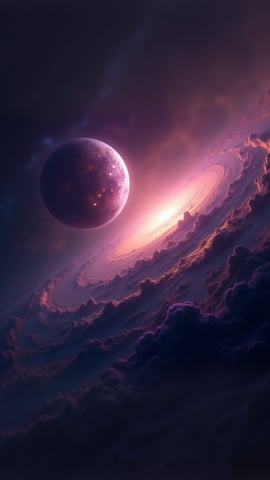 The Milky Way Galaxy with Saturn in the Foreground Mobile Preview