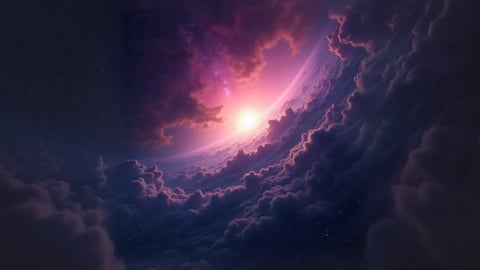 The Milky Way Galaxy with Swirling Nebulae Desktop Preview