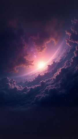 The Milky Way Galaxy with Swirling Nebulae Mobile Preview