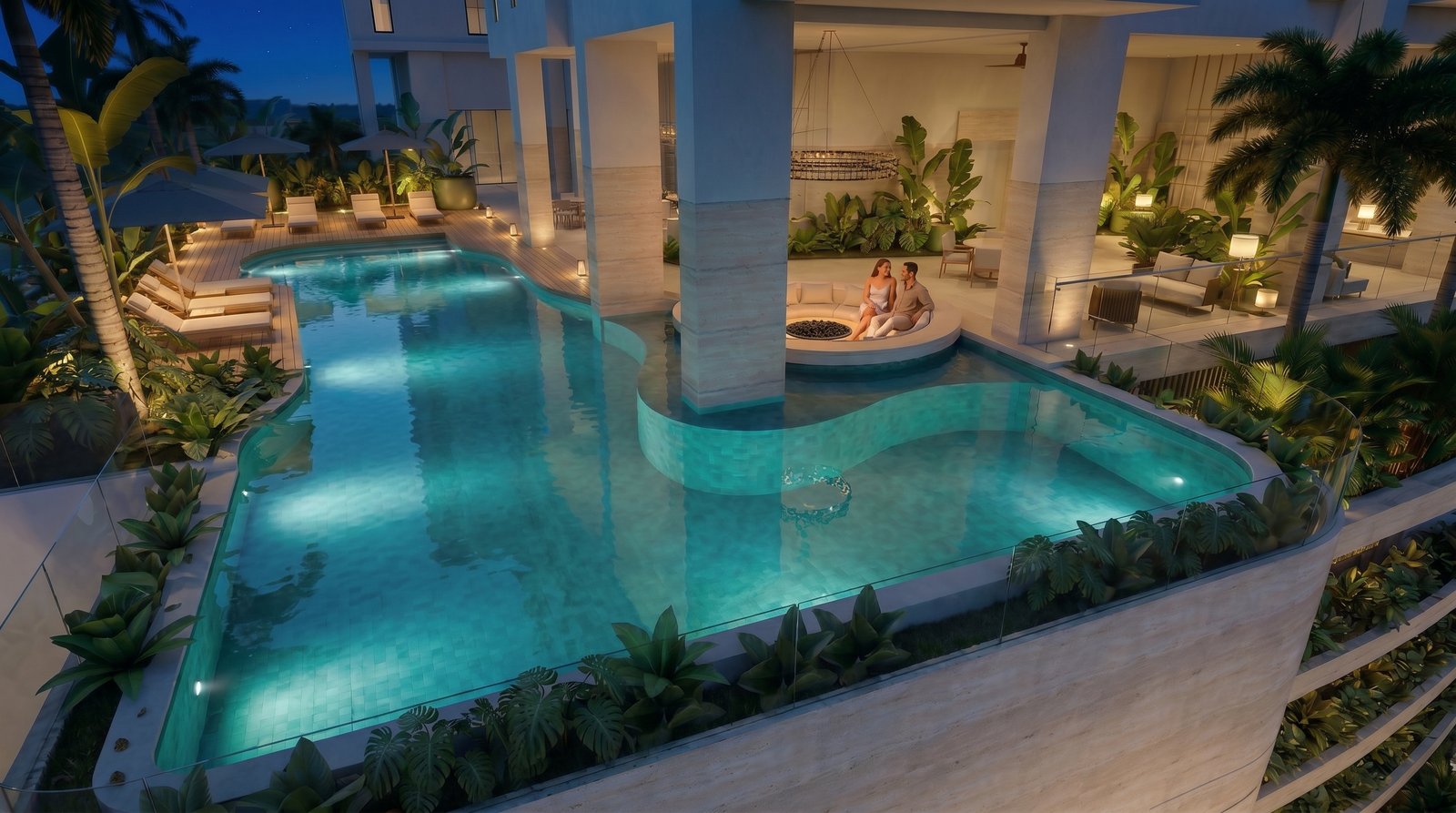 Ébano — piscina y áreas sociales
