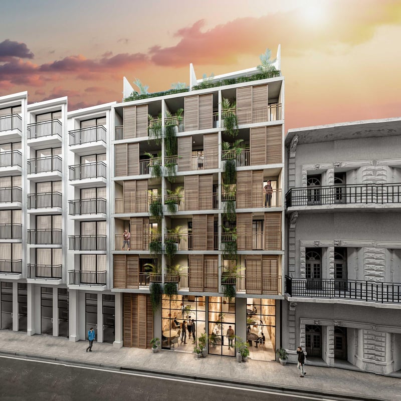 Fachada del edificio (render)