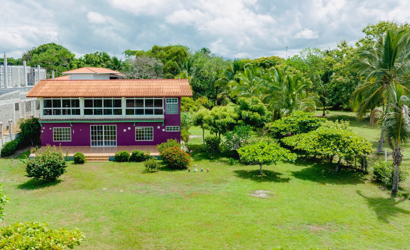 San Felix Fishing Lodge — vista aérea del jardín con palmeras