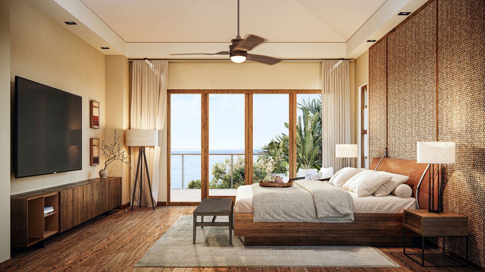 Trophy Bay — recámara, condo modelo