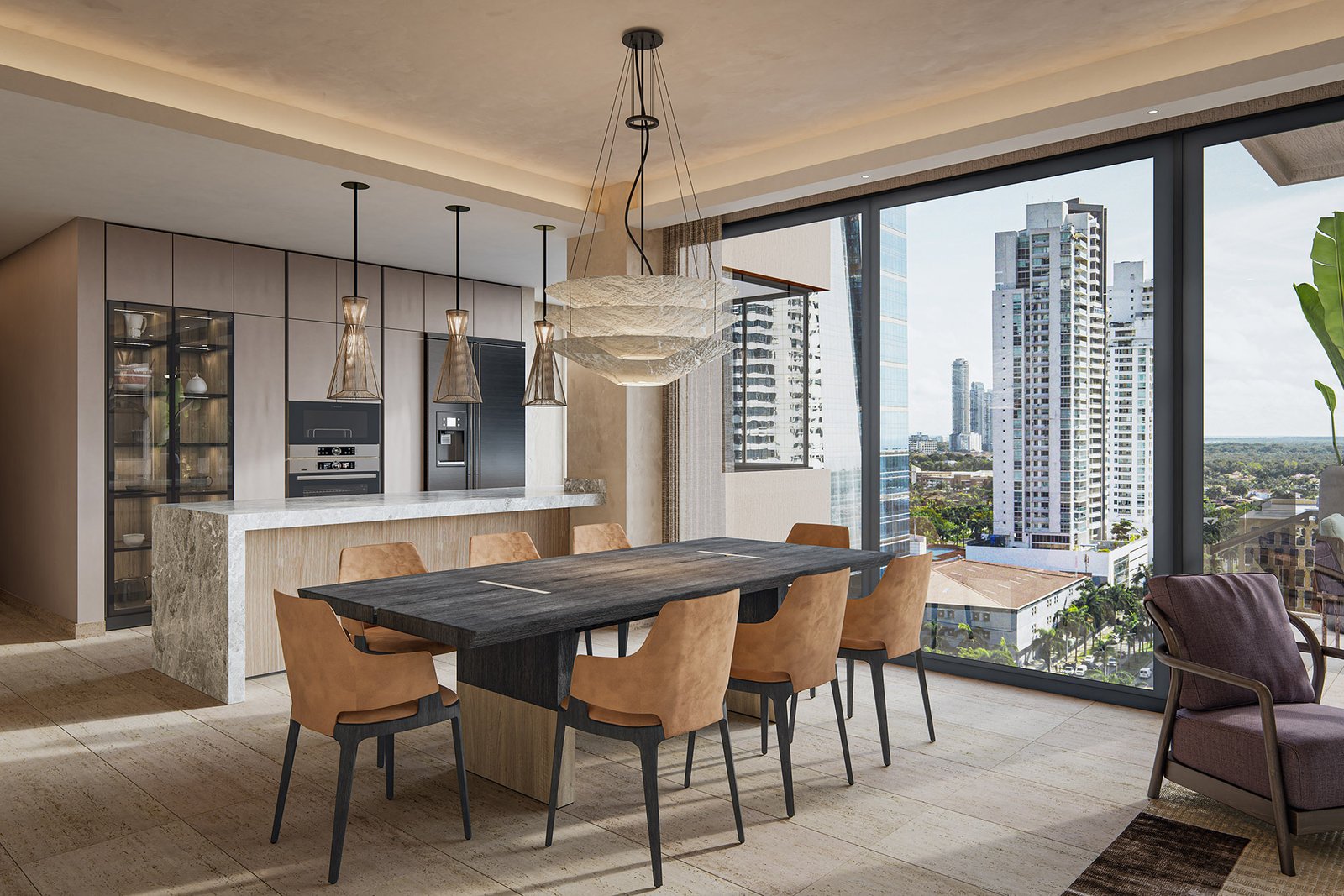 Madero — cocina, apartamento modelo