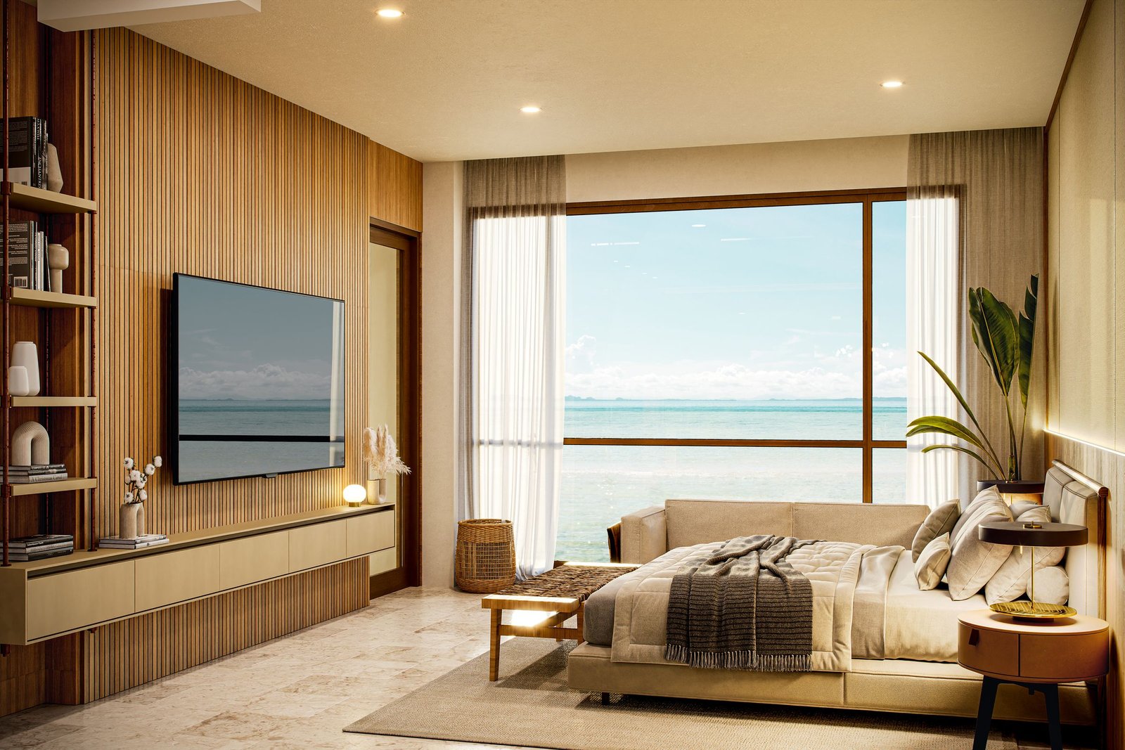 Alamar — recámara, apartamento modelo