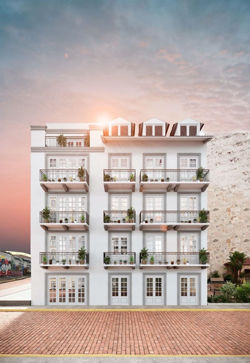 Fachada del edificio (render)