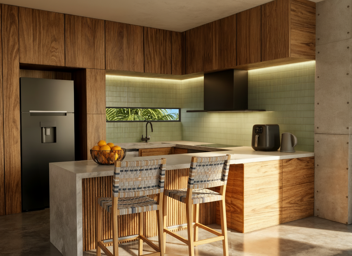 Vervana — cocina, Mare Beach Condos