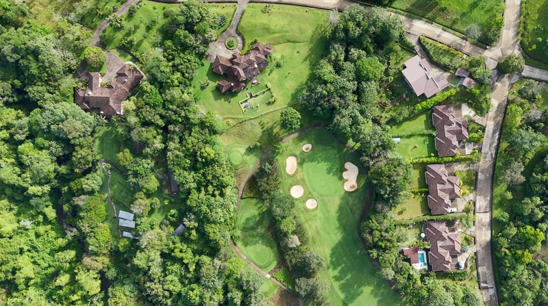Lucero Golf & Country Club — vista aérea real del campo de golf