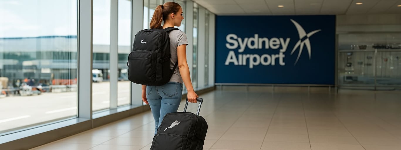 Scuba gear travel bag at Sydney Airport
