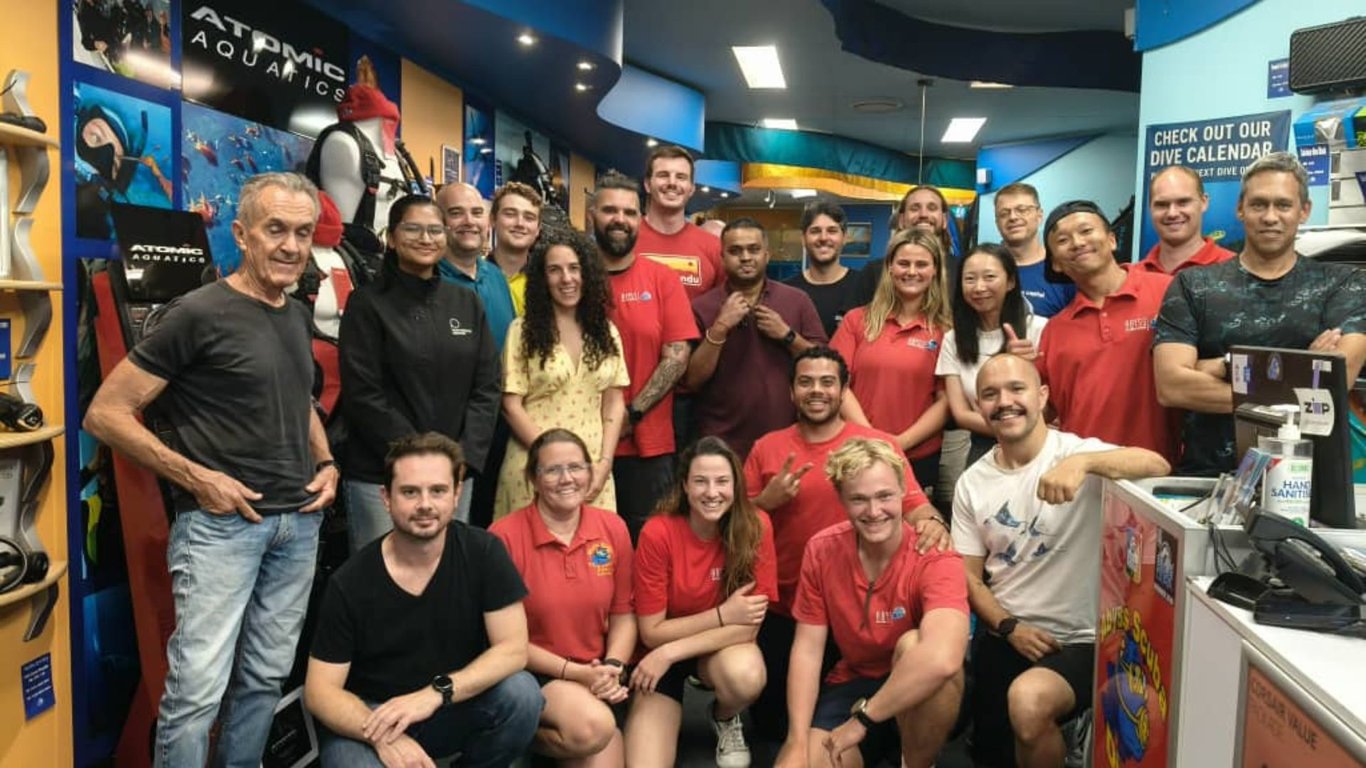 Abyss Scuba Diving team diving at a PADI forum