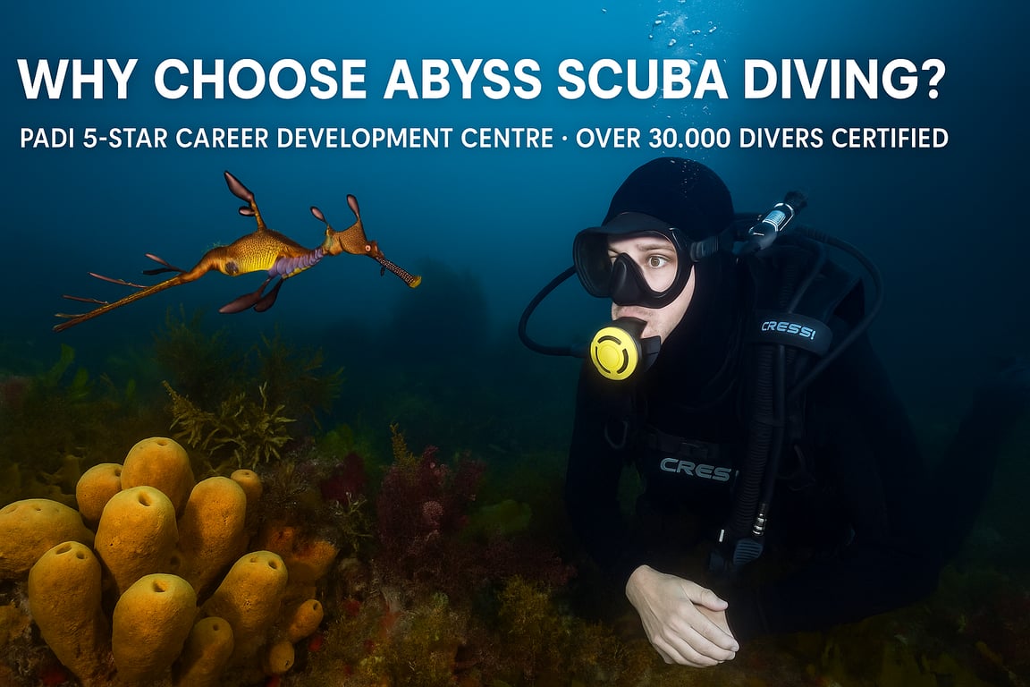 Abyss divers enjoying a guided shore dive in Sydney