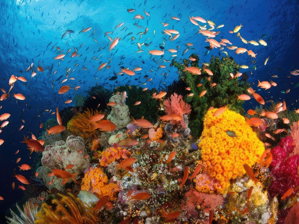 Raja Ampat coral reef and marine biodiversity diving