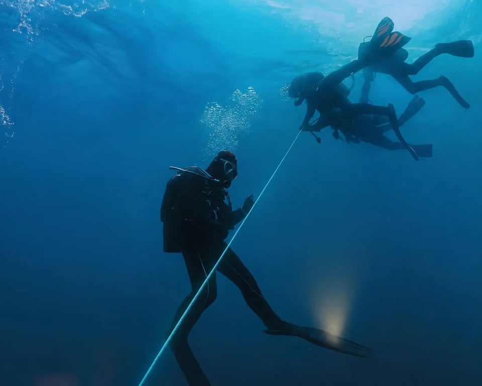 Diver completing supported Advanced Open Water training in Sydney