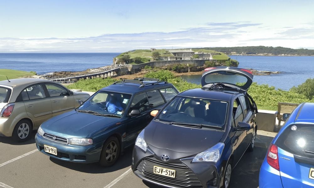 Car Parkin on Anzac Parade Bare Island