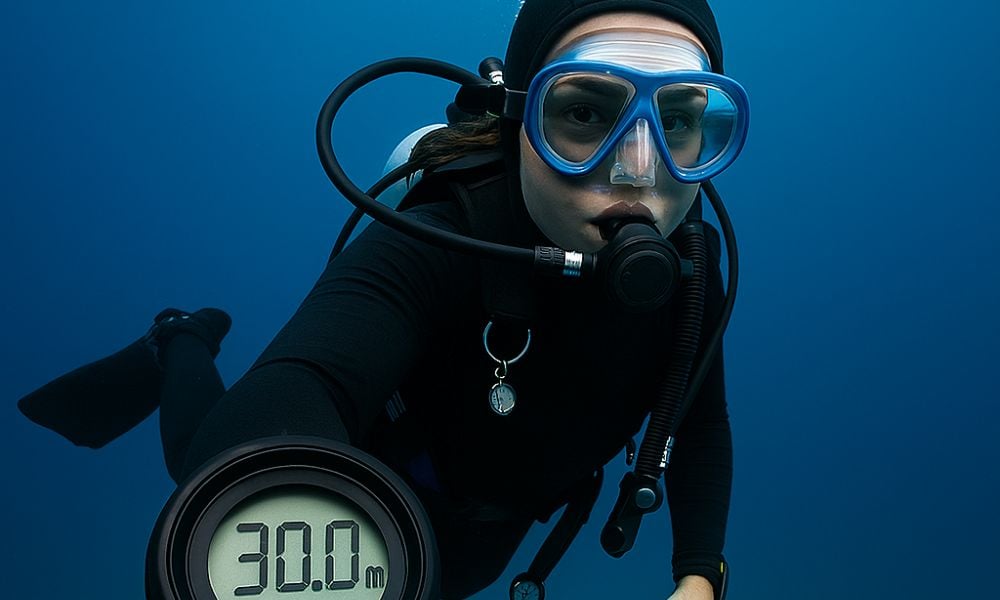 Deep diving down to 30m