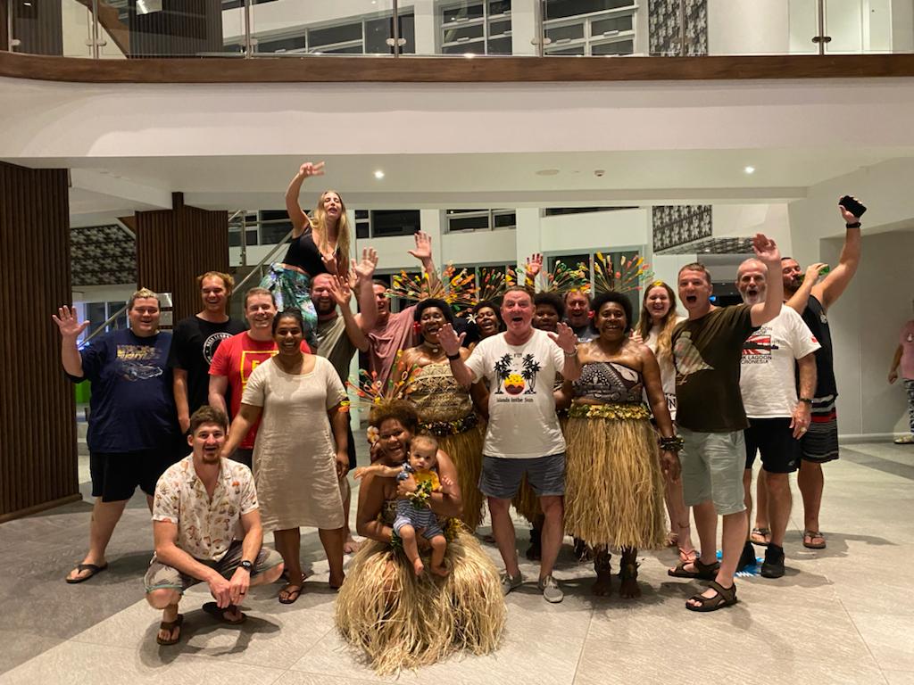 Diving enthusiasts participating in a unique diving experience in Fiji