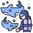 Shark Dive Icon