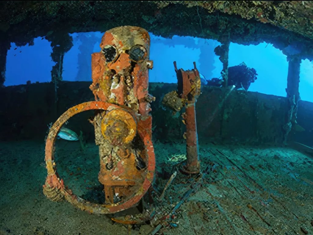 Divers approaching a wreck after appropriate training
