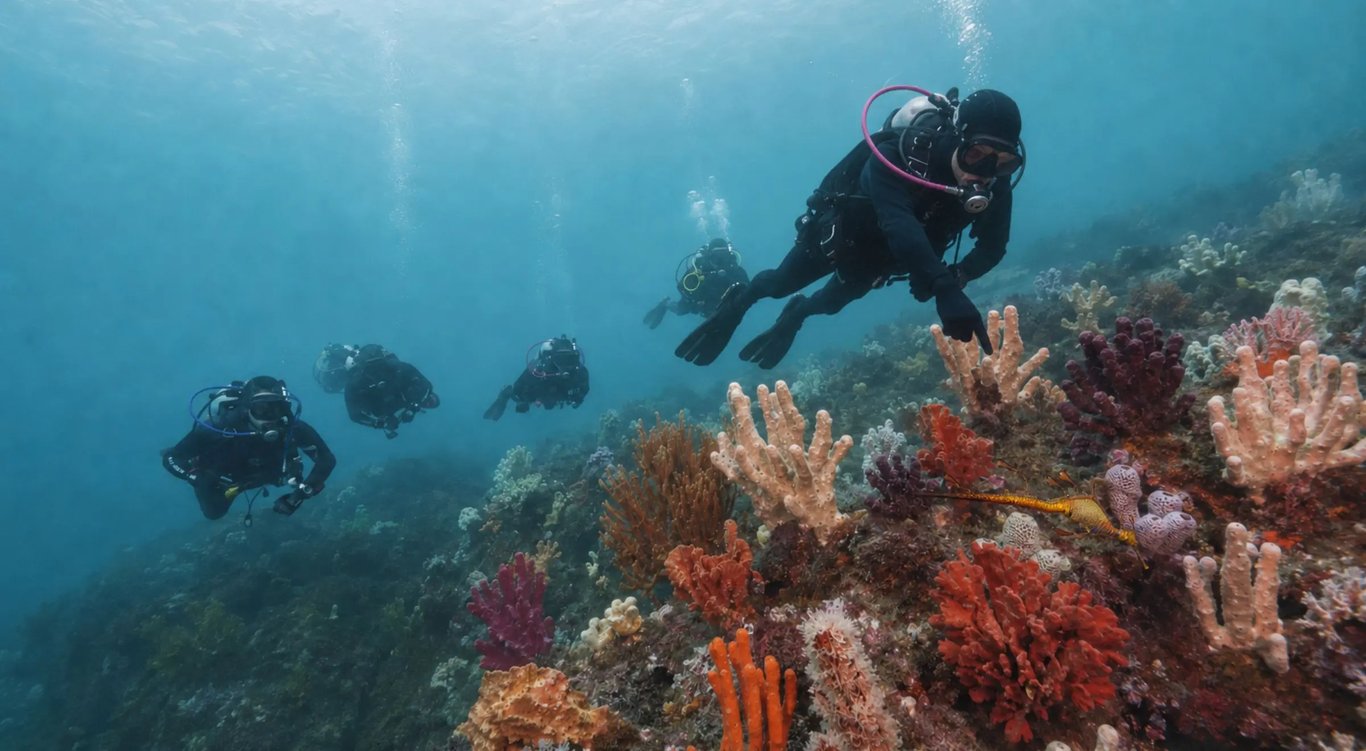 Abyss divers building confidence over a colourful Sydney reef