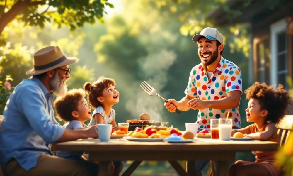 A memorable family gathering celebrating Father's Day a very special day