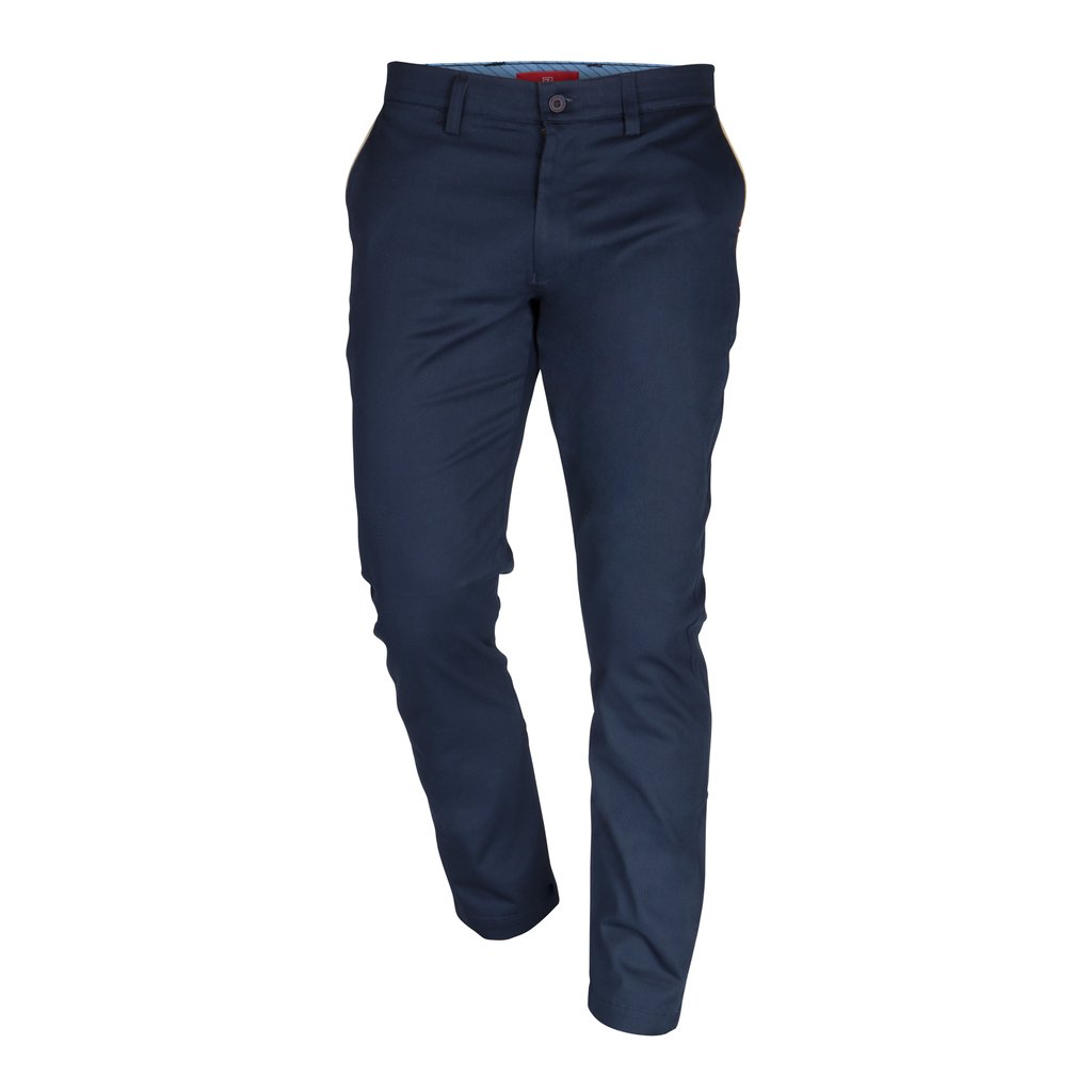 Navy Chino Trousers - Twill