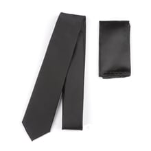 black skinny tie