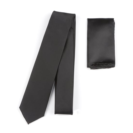 black skinny tie
