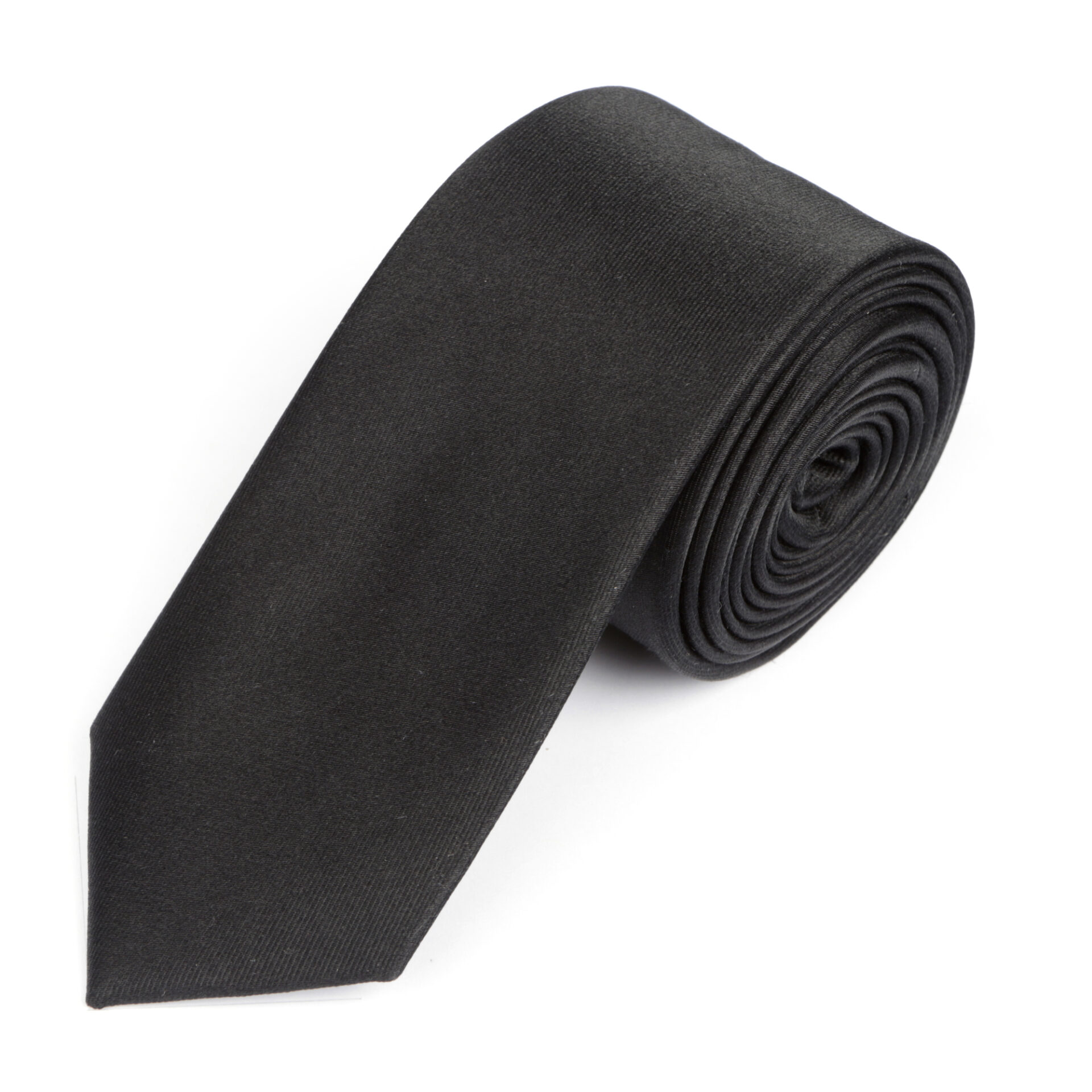 Ricnais Factory 5cm Black Mens Skinny Ties Polyest... – Grandado