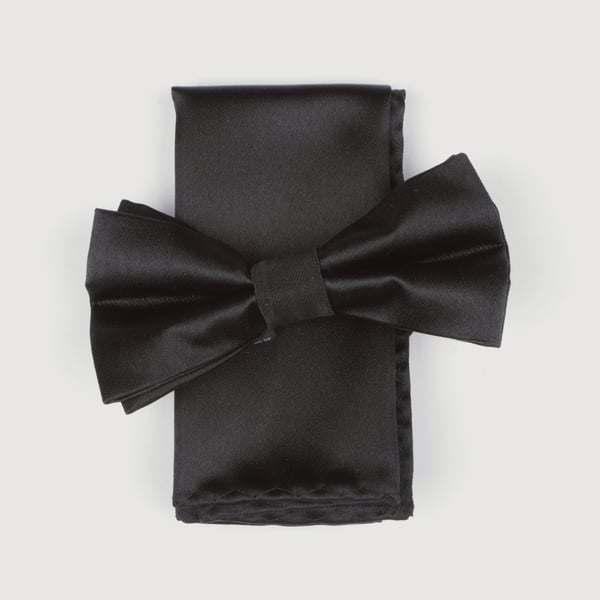 satin finish silk black