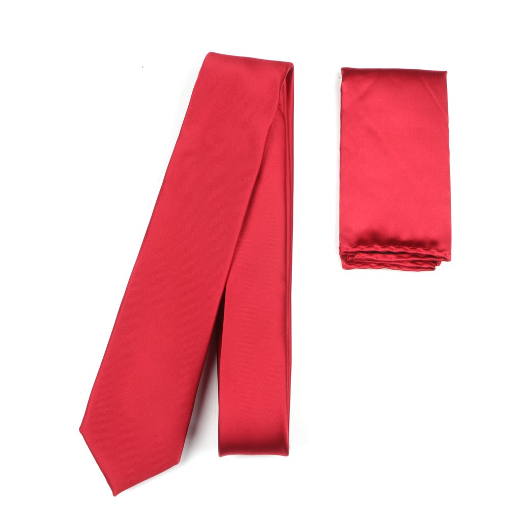red skinny tie