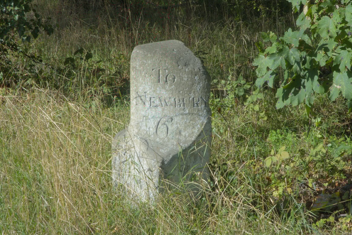 The six-mile marker to Newbury