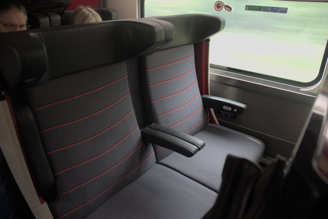 First class train seats
