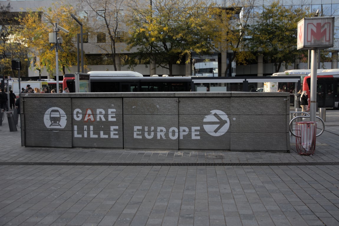 The Lille Flandres station sign