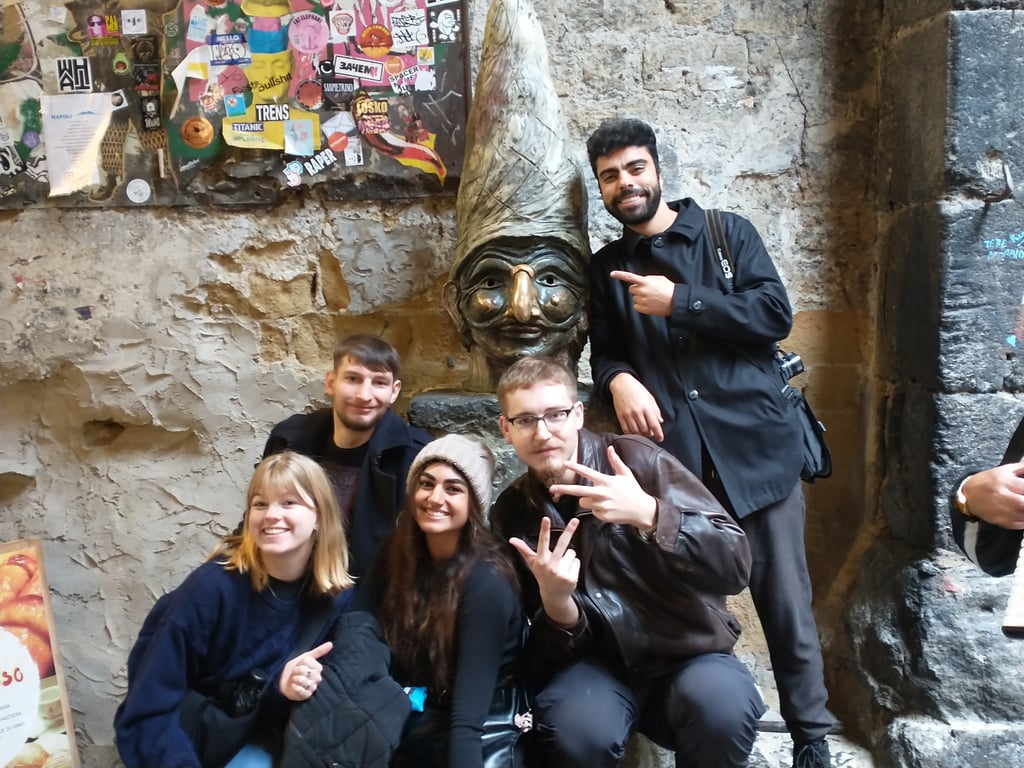 Me and my new friends in Naples