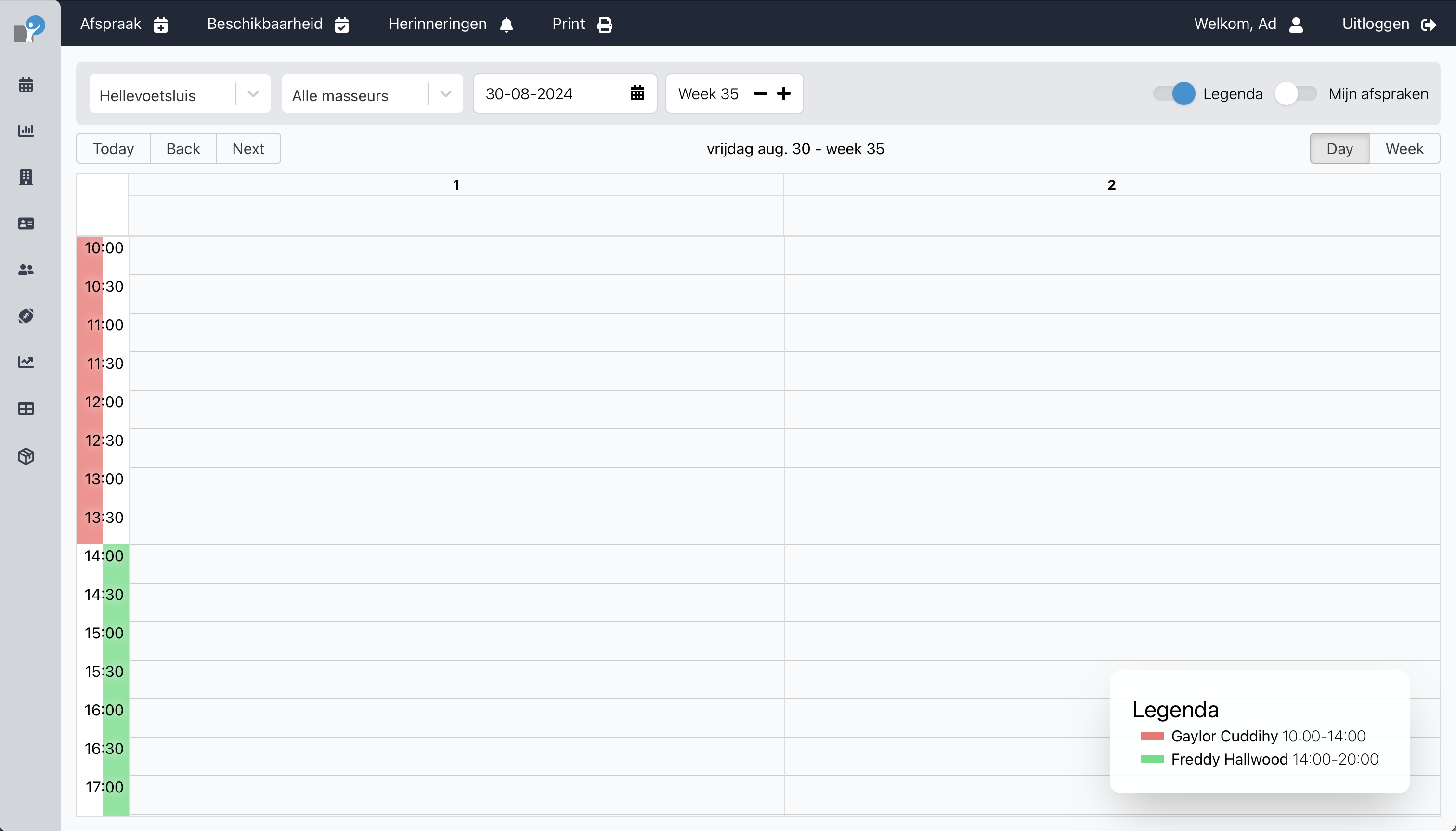 Availability for employees