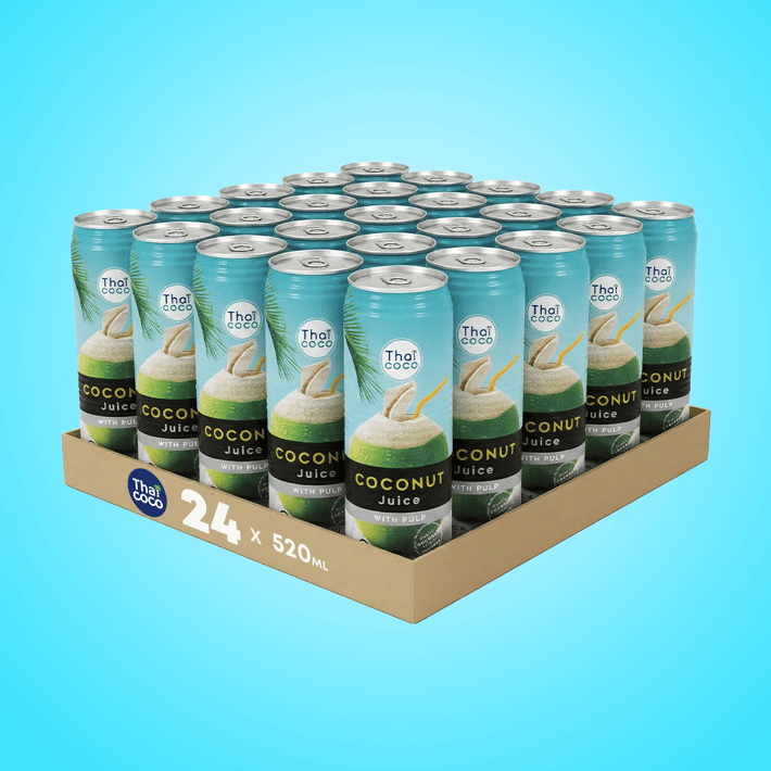 Кокосова вода Thai Coco кен с плод 520 ml – Стек 24бр