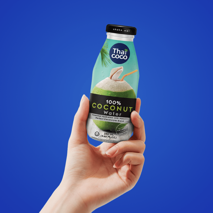Кокосова вода Thai Coco в стъклена бутилка 280ml
