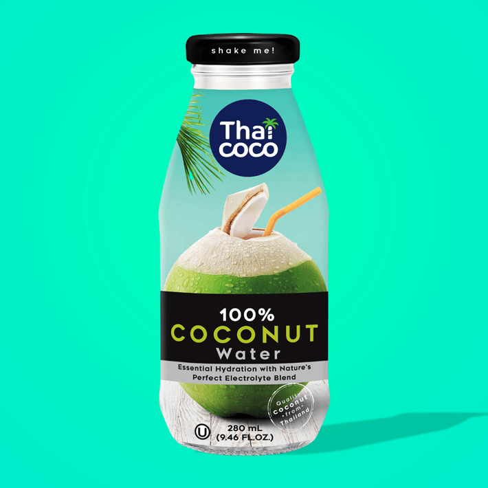 Кокосова вода Thai Coco в стъклена бутилка 280ml